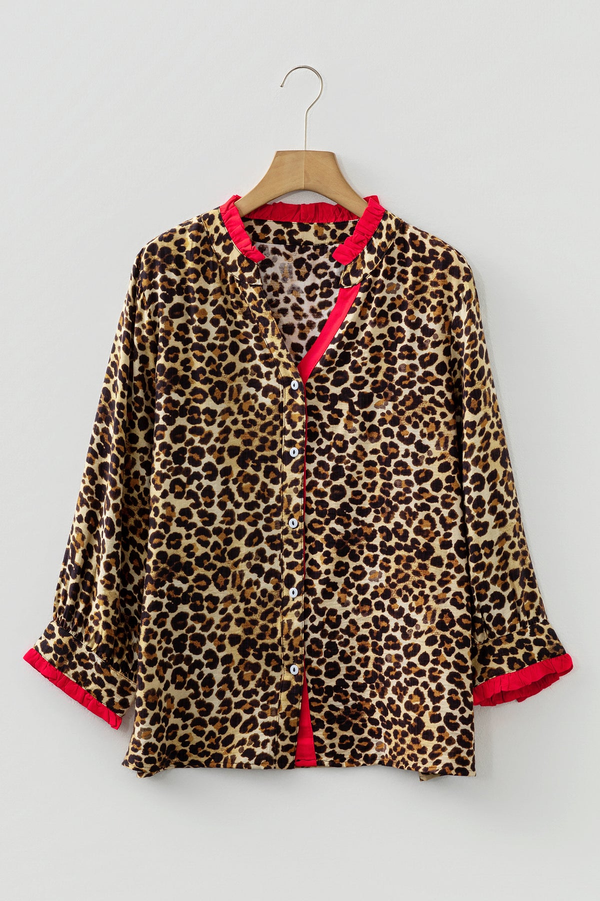Brown Fierce Leopard Blouse