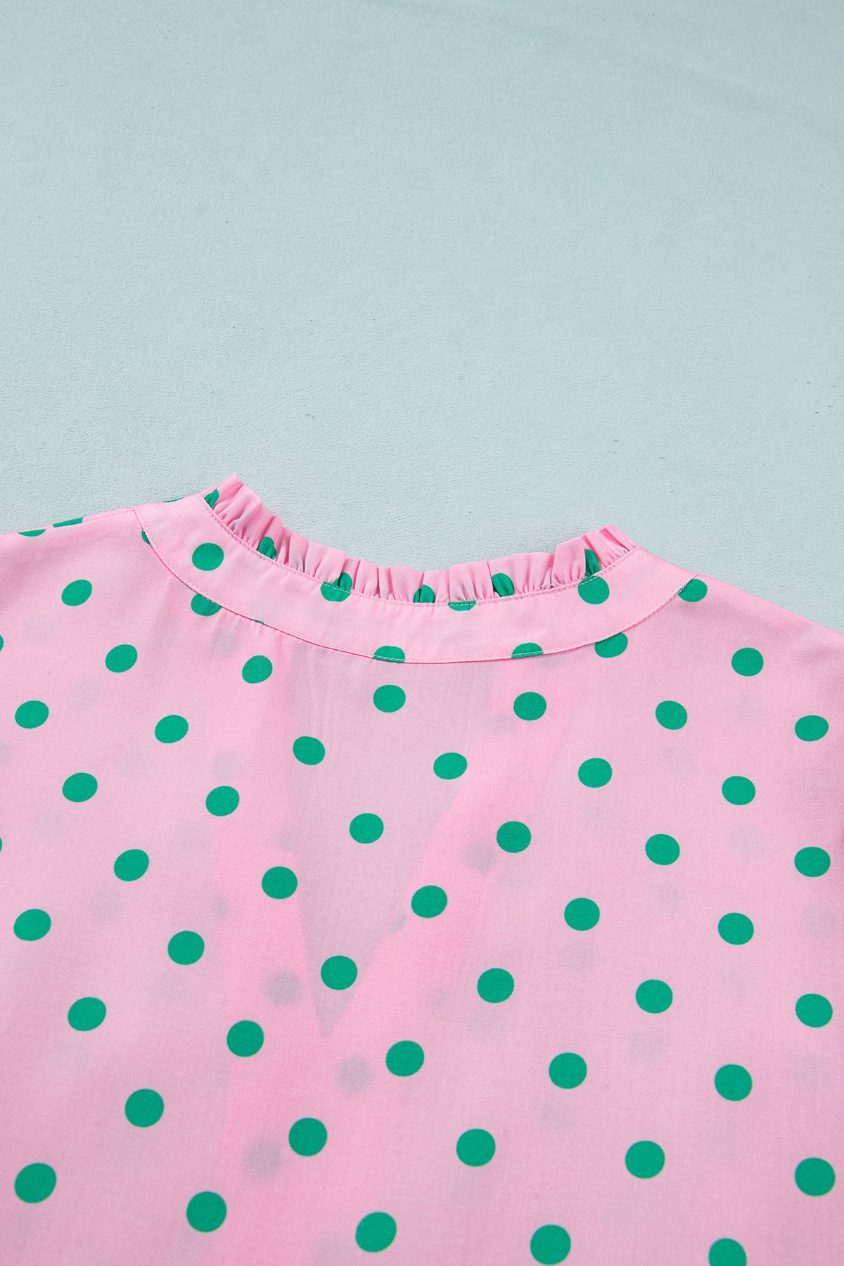 Pink Polka Dot Print Dress