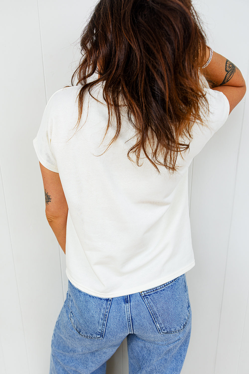 Leopard Bow Embroidered Cotton T Shirt