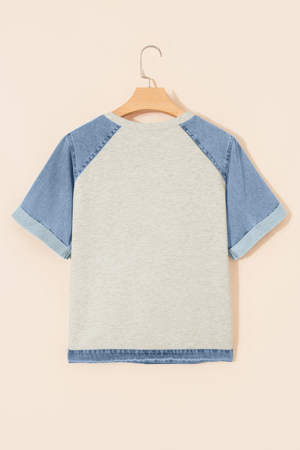 Parchment Denim Round Neck Tee