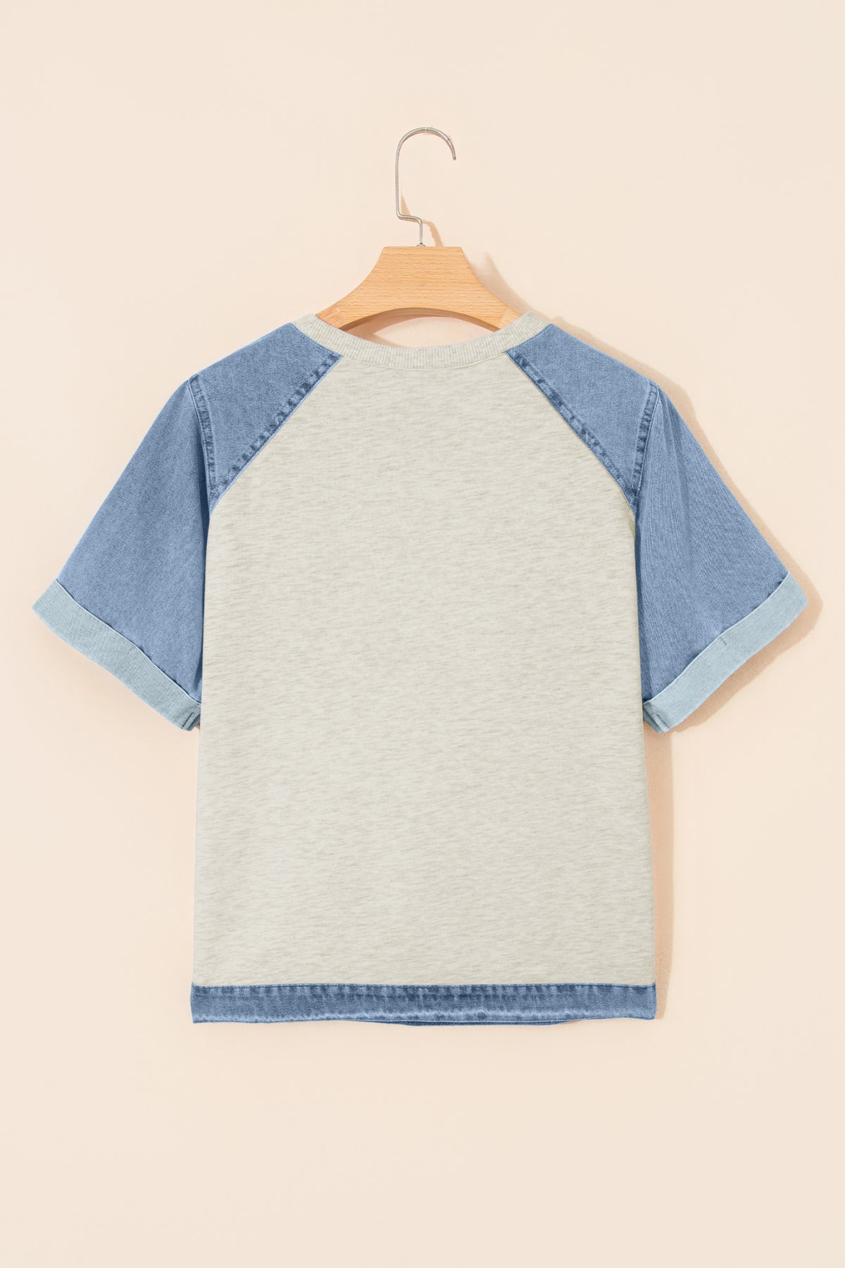 Parchment Denim Round Neck Tee