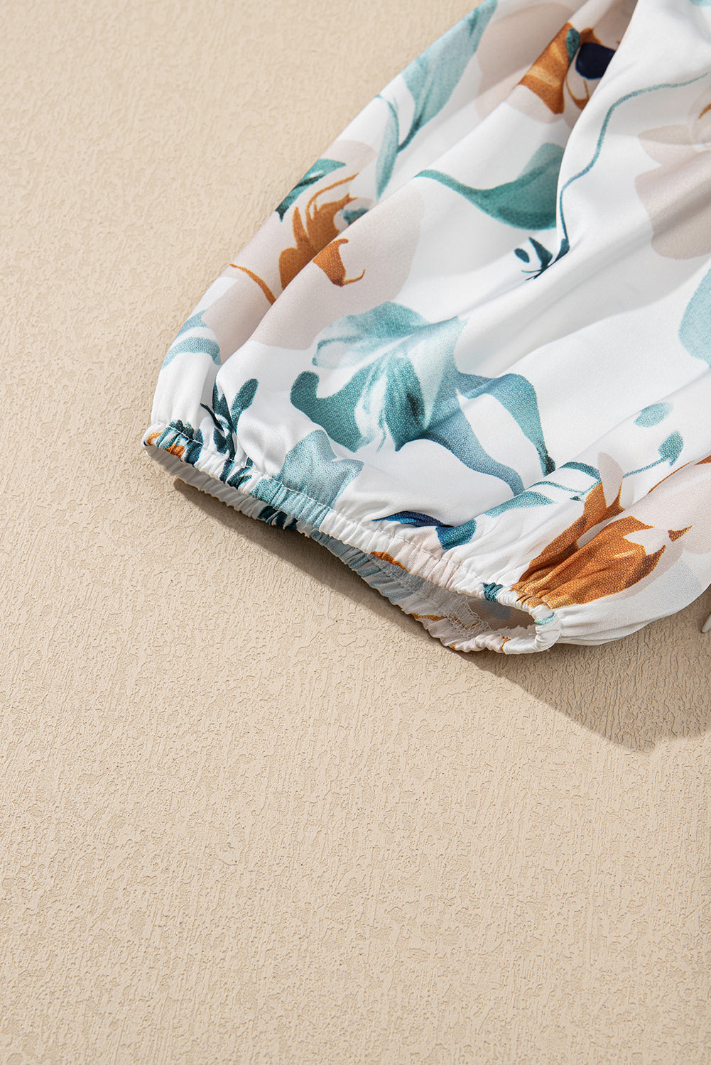 White Floral Print Blouse