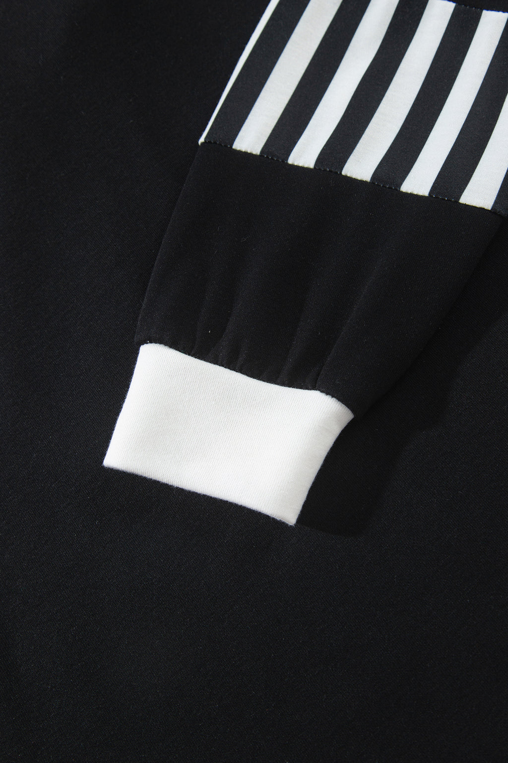 Smoke Green Striped Color Block Pullover Top Drawstring Shorts Set