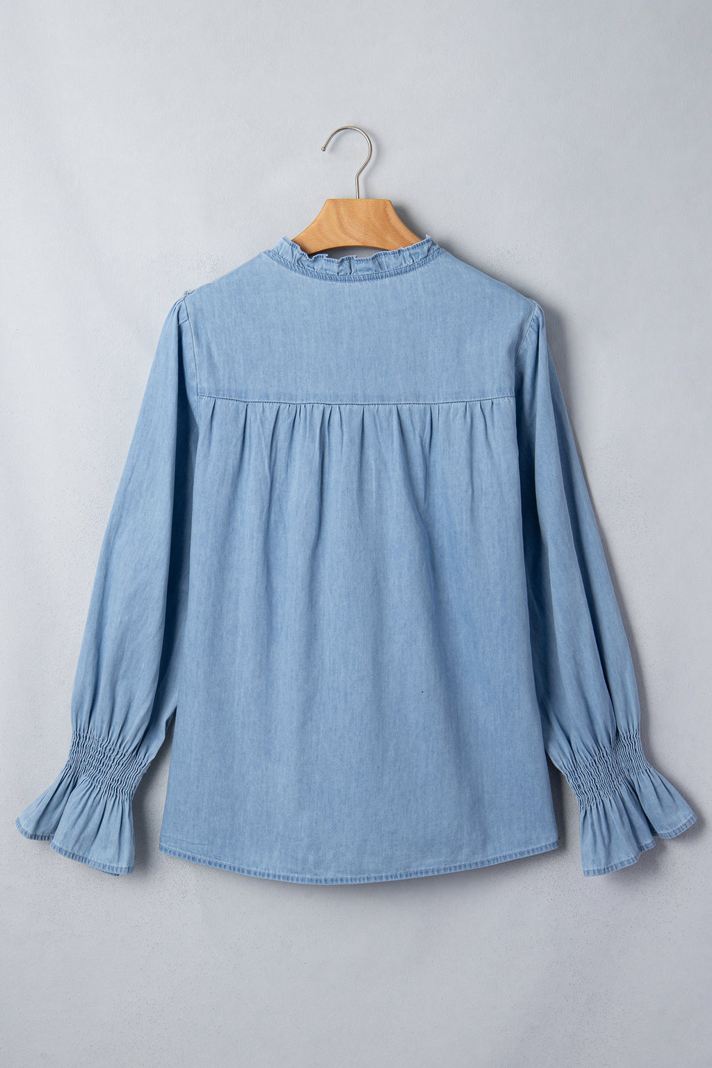 Western Ruffle Long Sleeve  Blouse