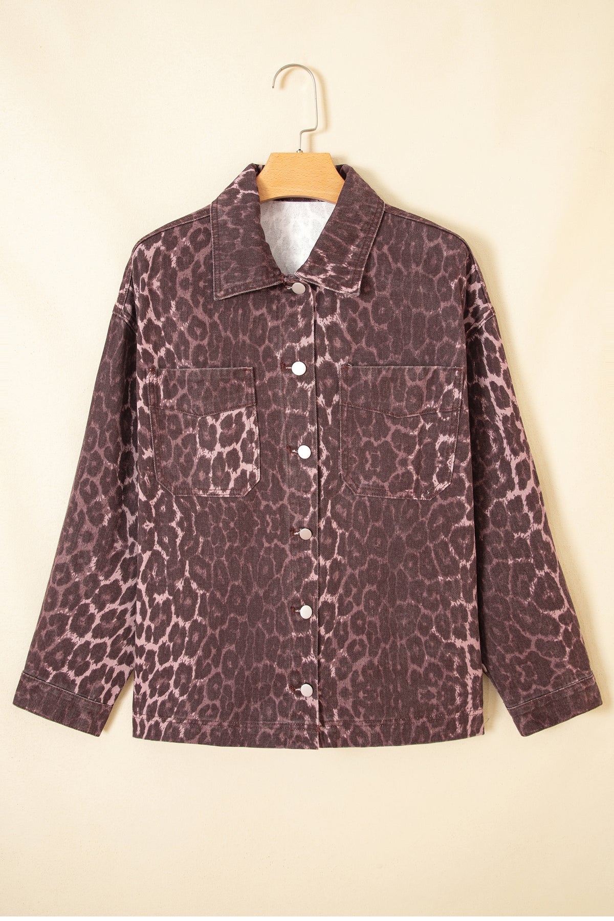Leopard Print Denim Jacket