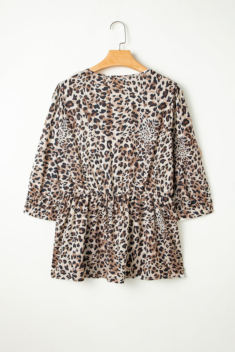 Plus sized Khaki Leopard Print Blouse