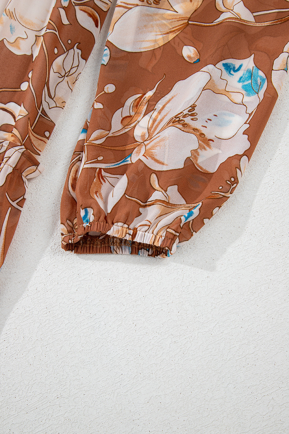 Brown Floral Print Maxi Dress