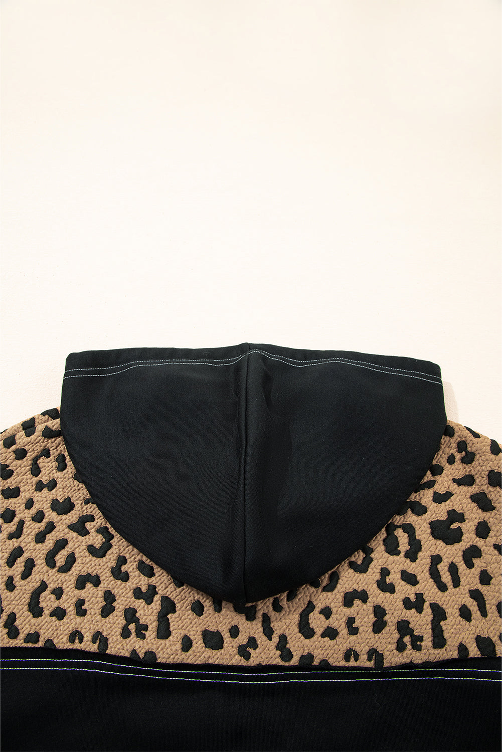 Brown Leopard  Quarter Zip Hoodie