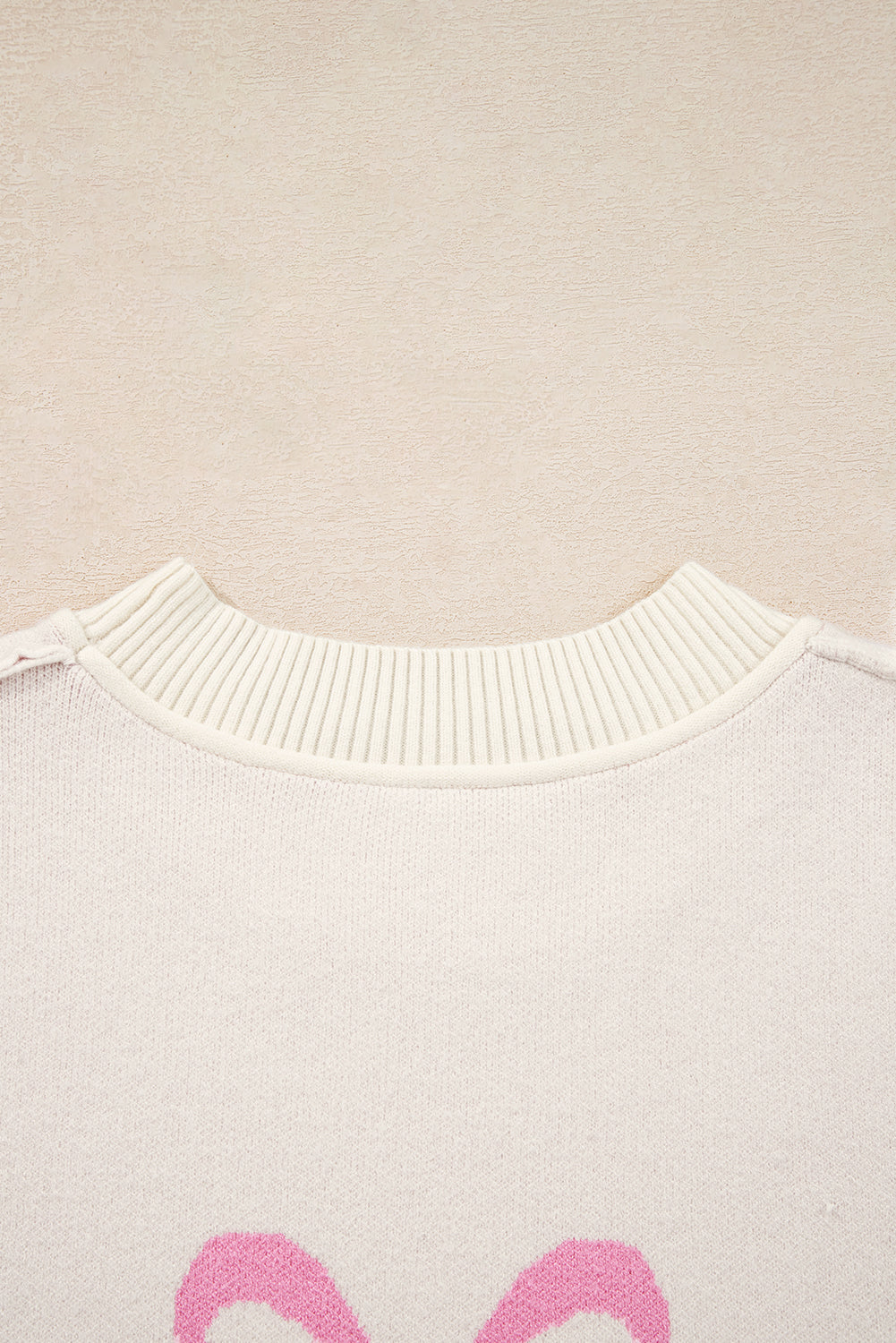 Pink Bow Loose Sweater