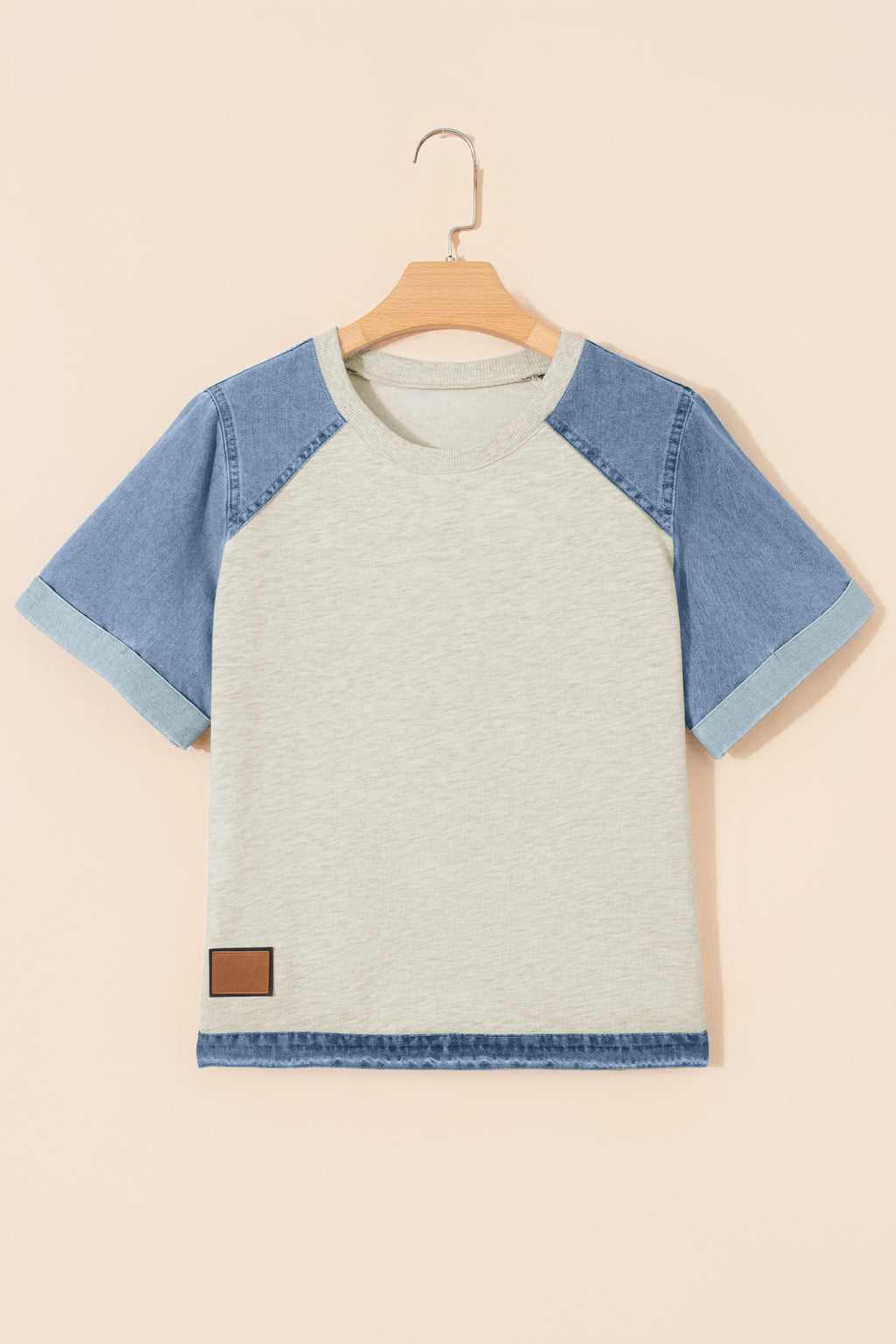 Parchment Denim Round Neck Tee