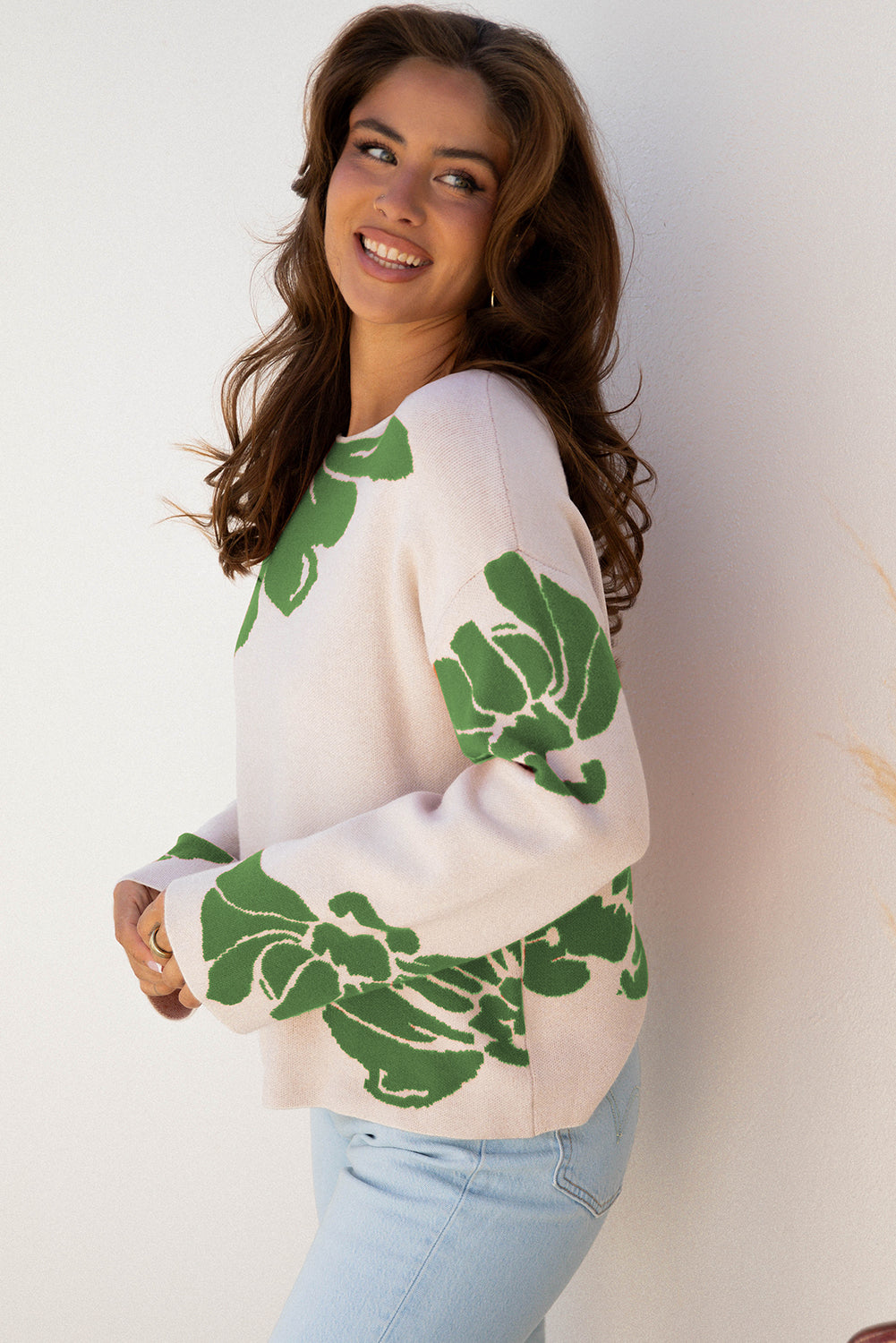 Flower Pattern Sweater