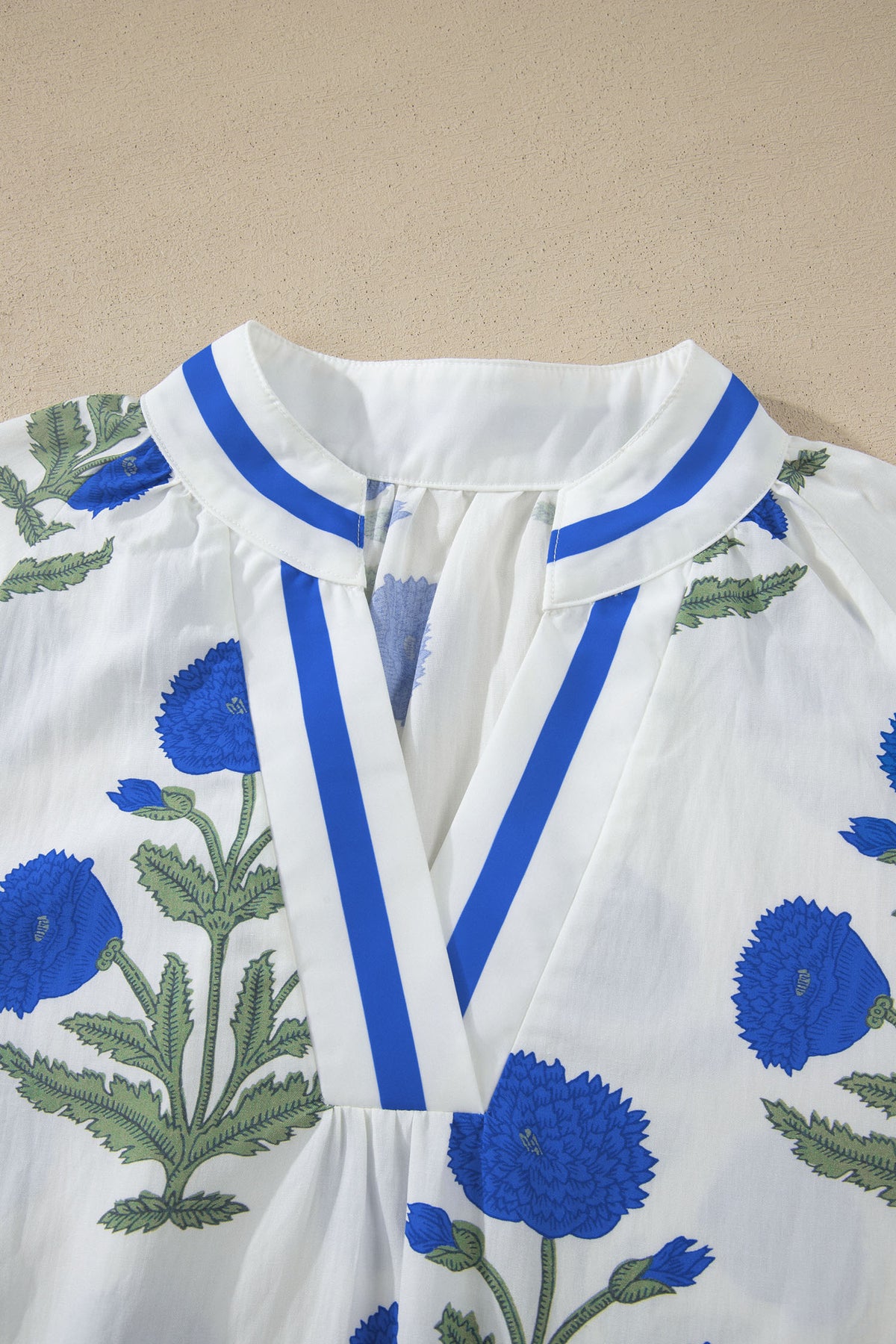 Casual Wild Flower 3/4 Sleeve Blouse