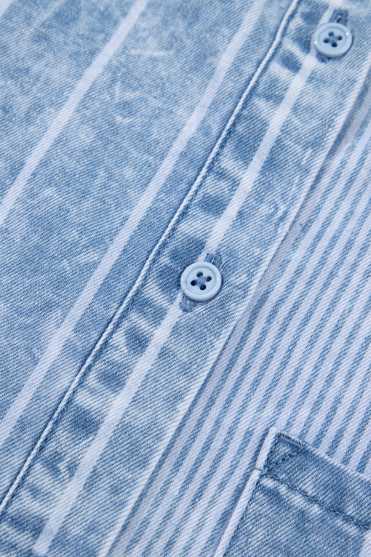 Stripe Vintage Washed Denim Shirt