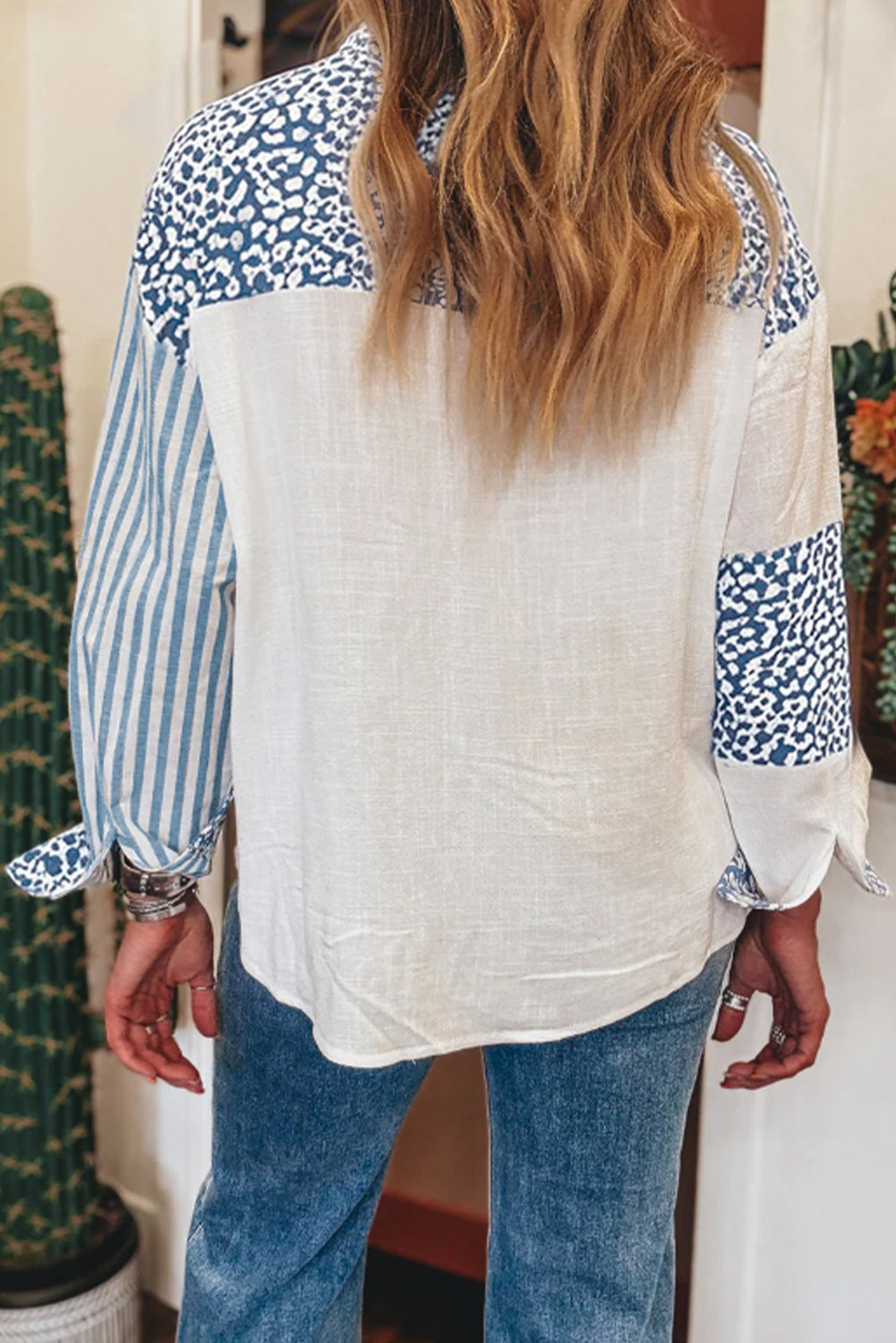 Leopard Striped Western Casual Shirt