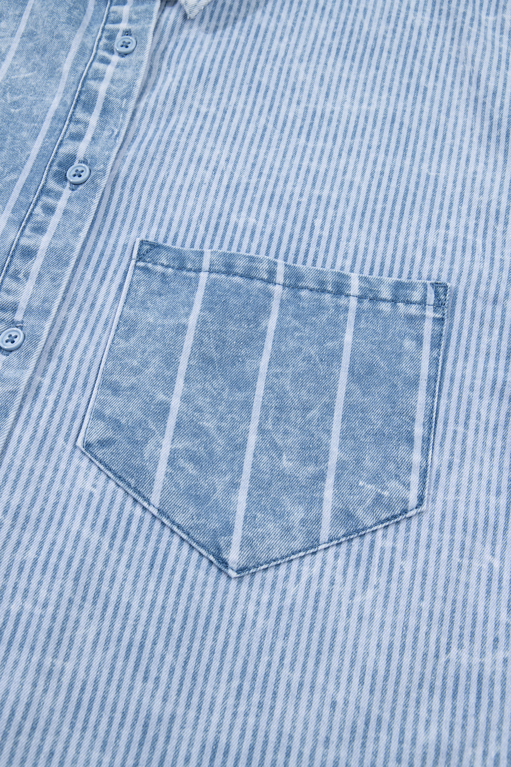 Stripe Vintage Washed Denim Shirt