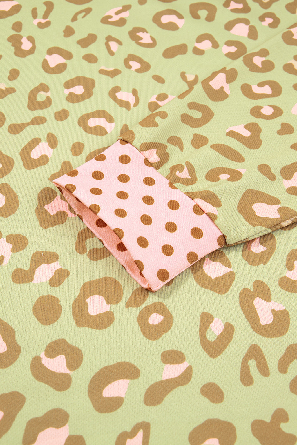 Leopard Polka Dot Long Sleeve Top