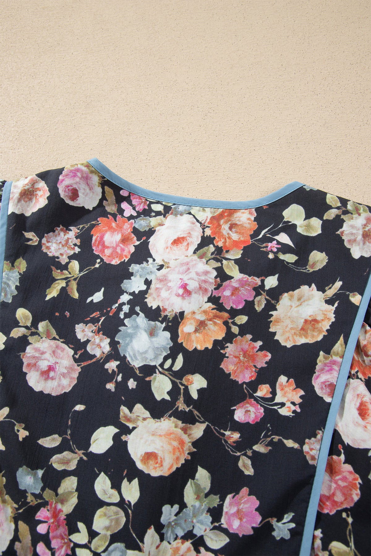 Floral Print Bracelet Sleeve Blouse