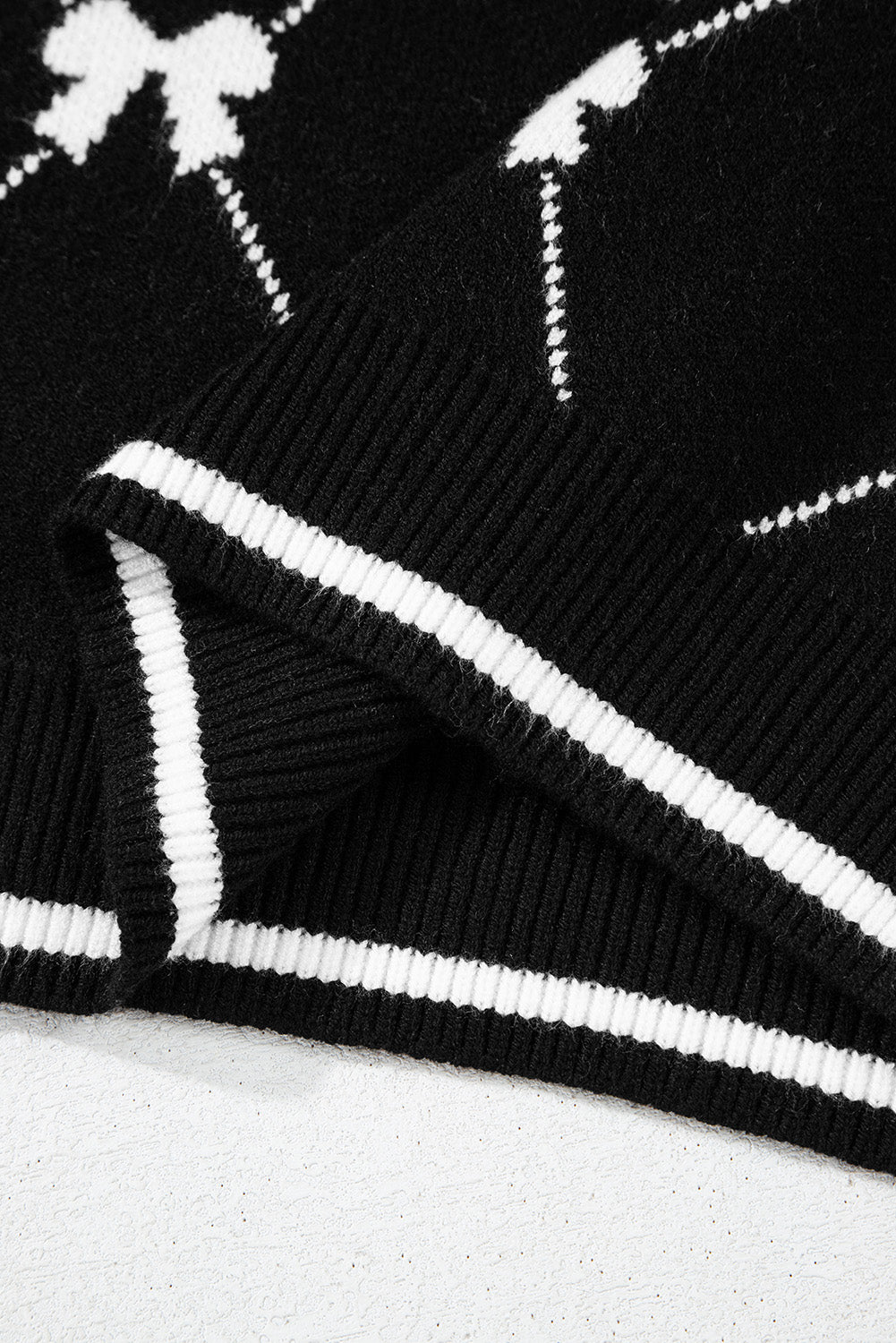 Black Preppy Vibes Sweater Tee