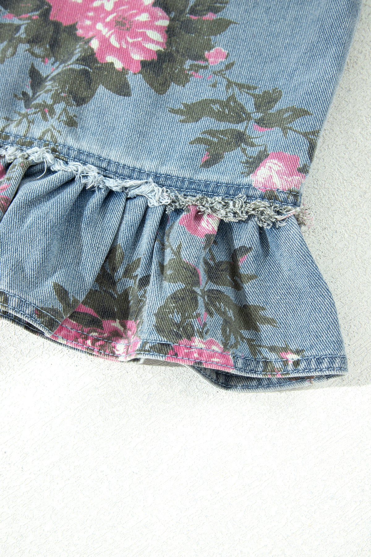 Floral Print Denim Jacket