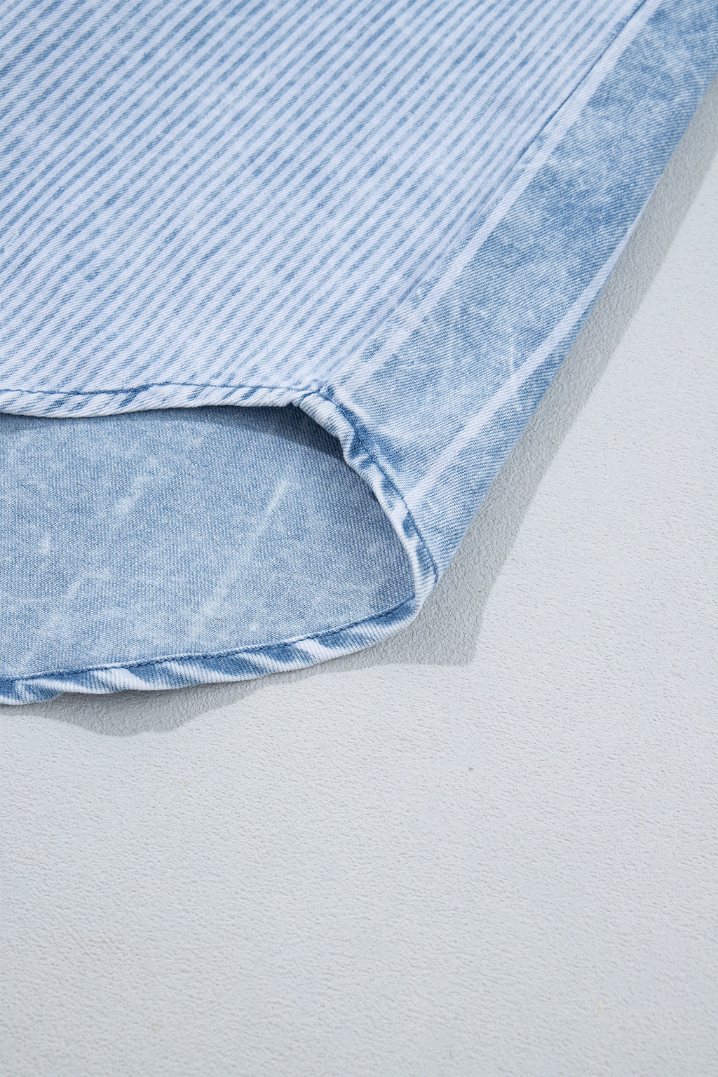 Stripe Vintage Washed Denim Shirt