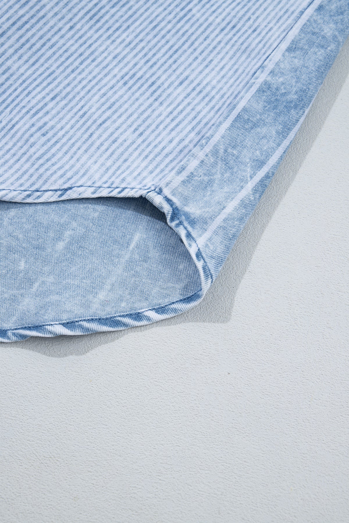 Stripe Vintage Washed Denim Shirt