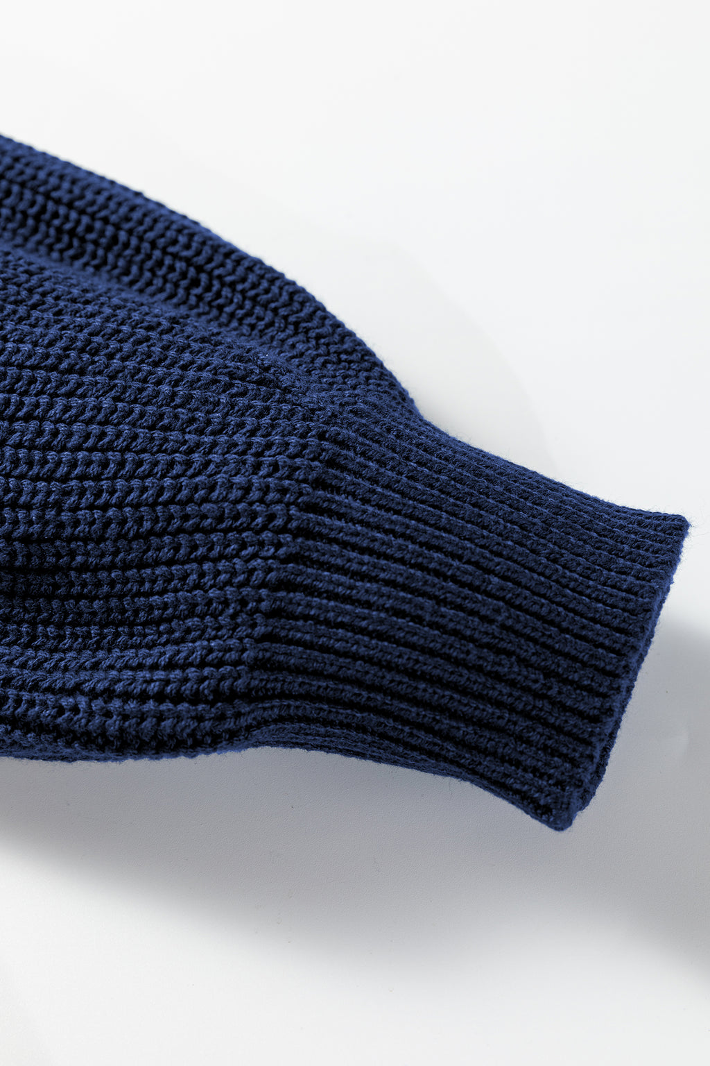 Solid Color Front Seam Drop Shoulder Loose Sweater