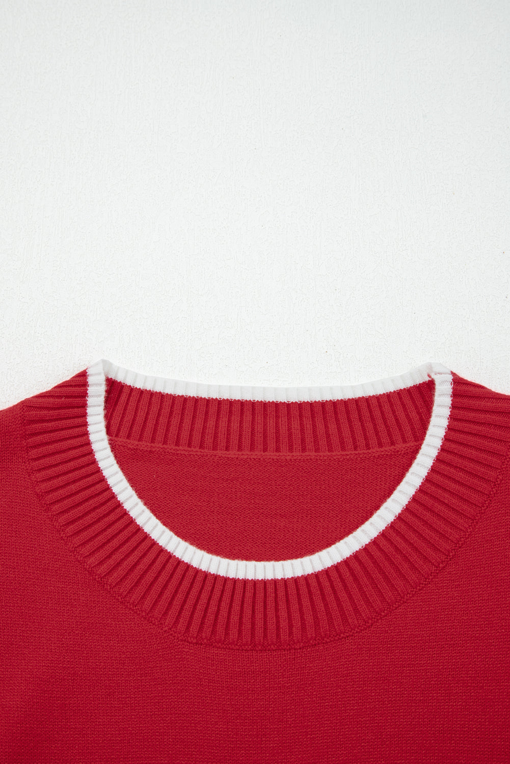 Red Big Bow Accent Holiday Cropped Sweater
