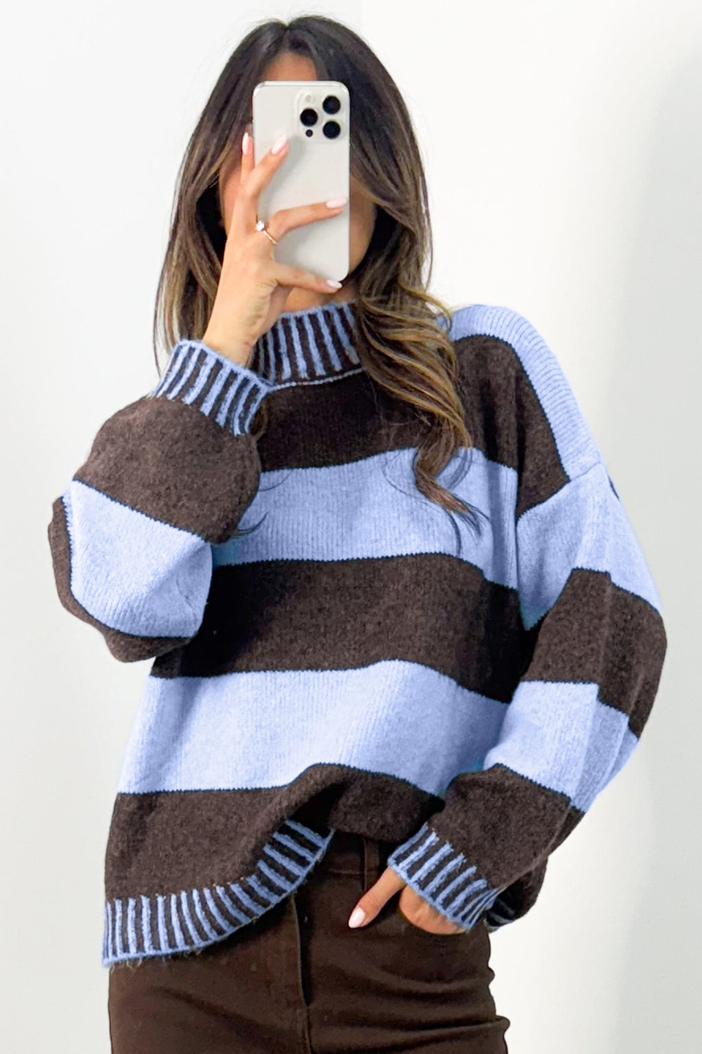 High Neck Pullover Sweater