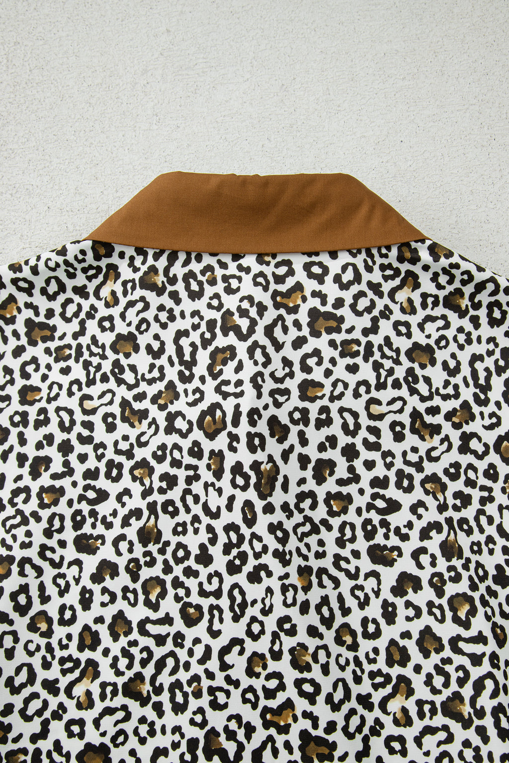 Khaki Plus Size leopard Print Blouse