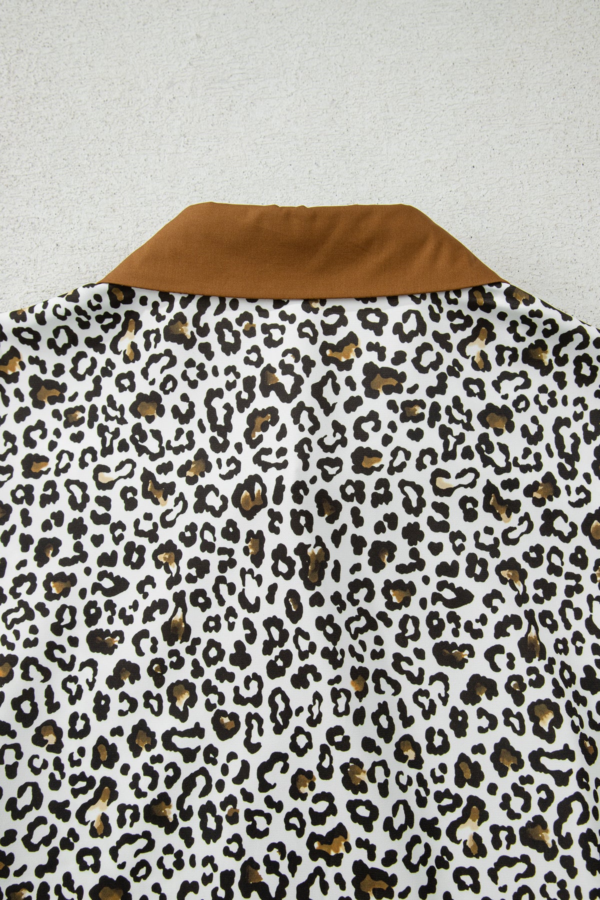 Khaki Plus Size leopard Print Blouse