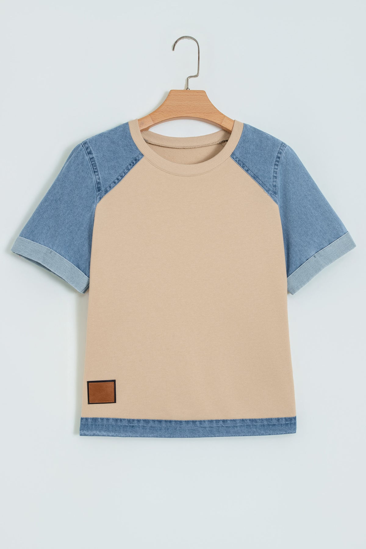 Parchment Denim Round Neck Tee