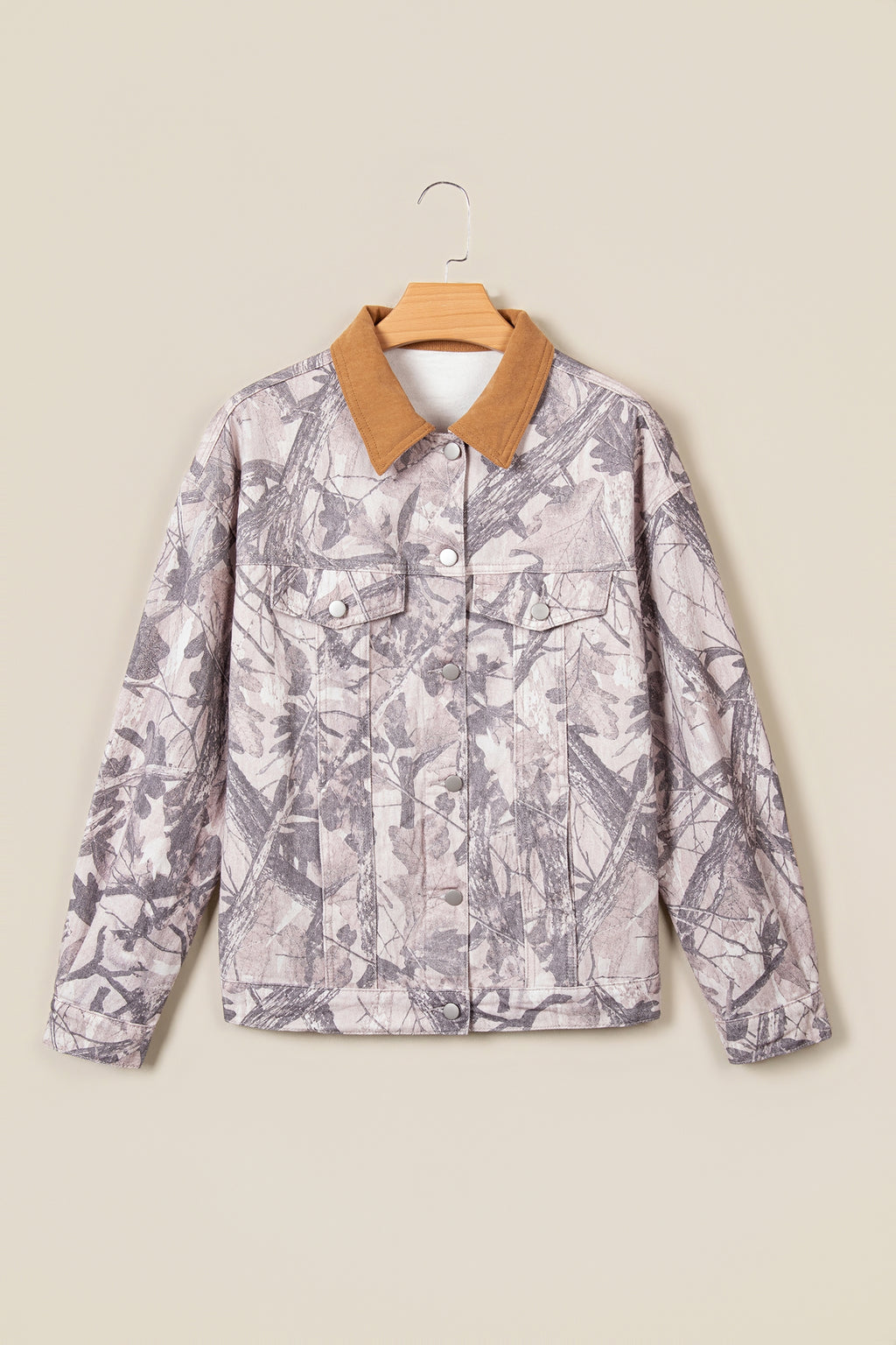Camo Print Denim Jacket