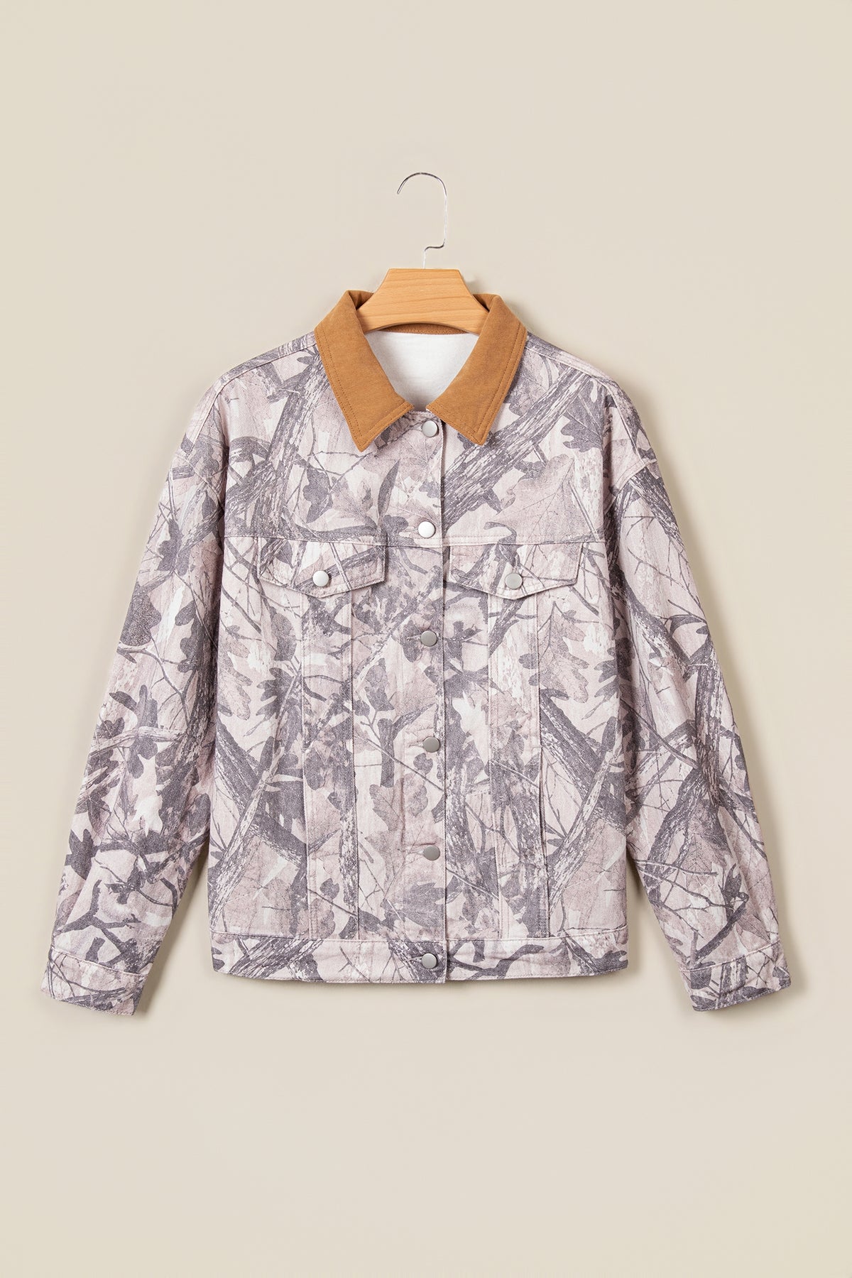 Camo Print Denim Jacket