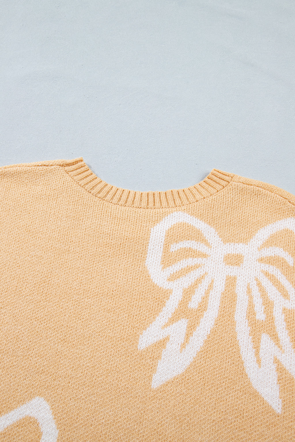 Pink Bow Loose Sweater