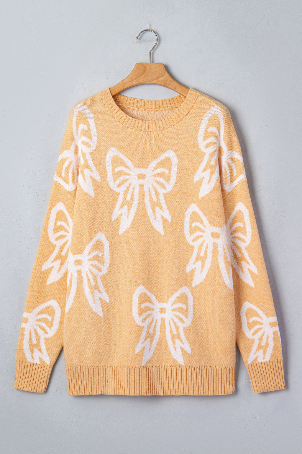 Pink Bow Loose Sweater