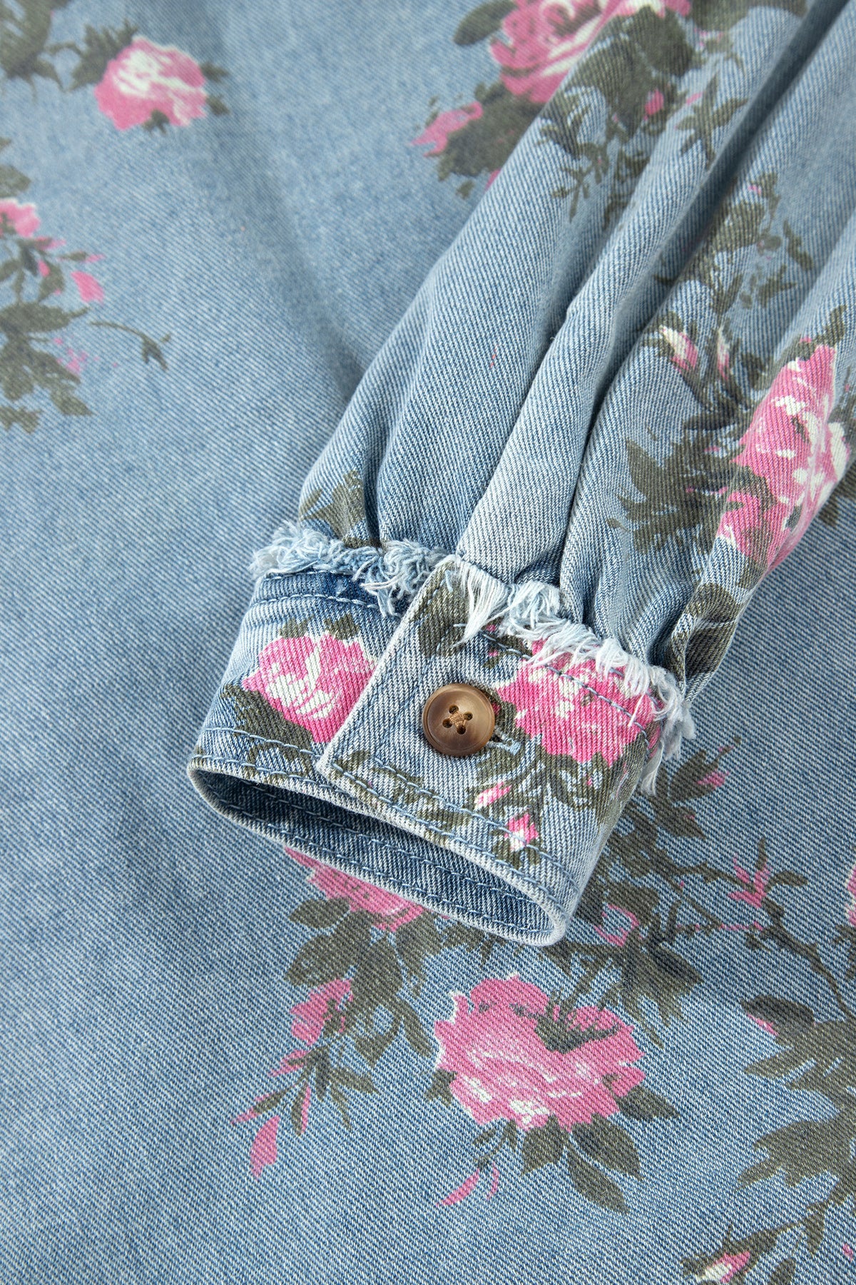 Floral Print Denim Jacket