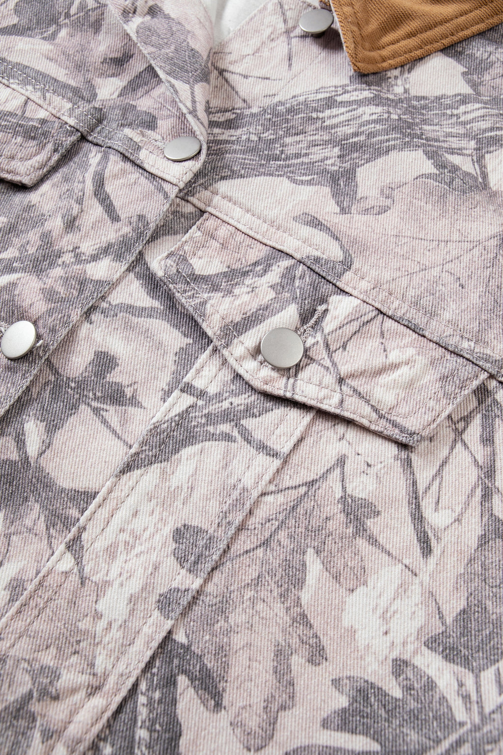 Camo Print Denim Jacket