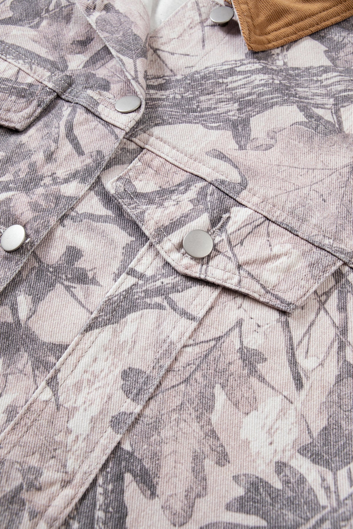 Camo Print Denim Jacket