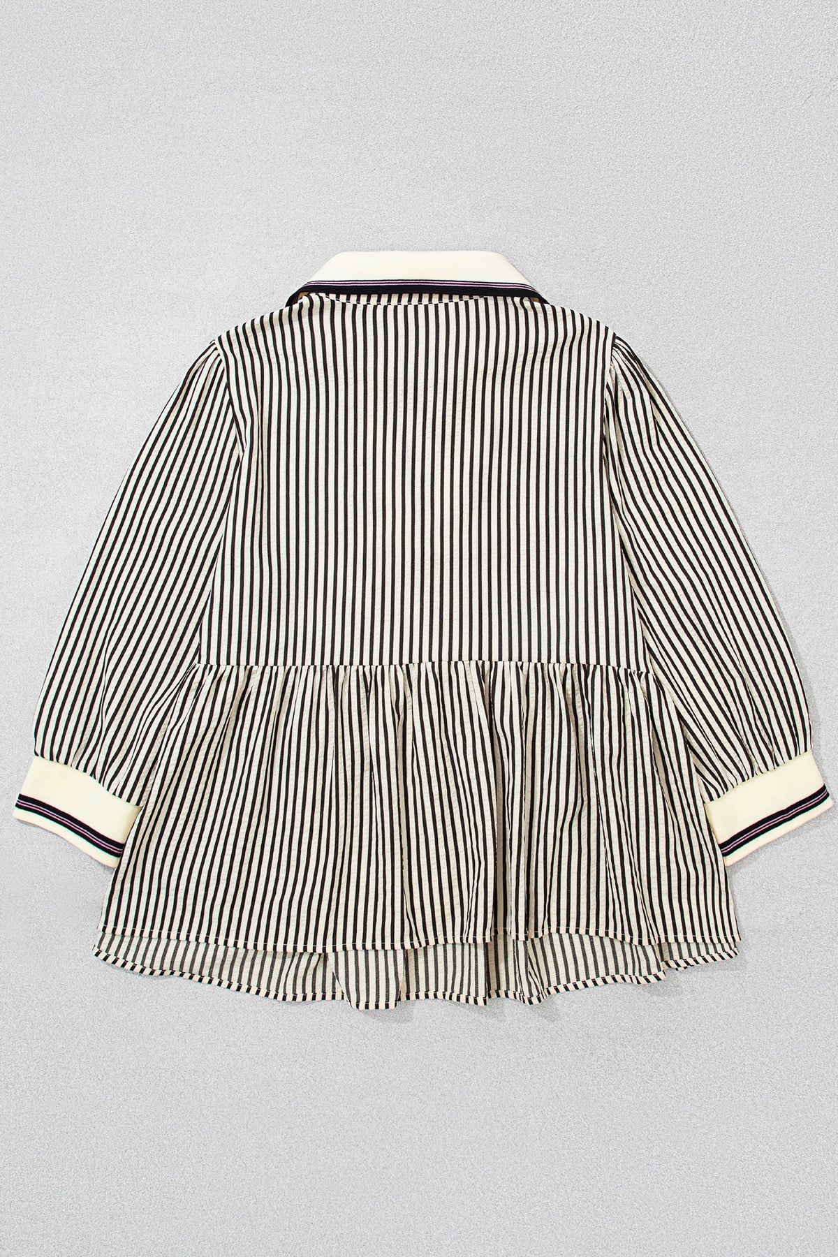 Plus Size Black Stripe Blouse