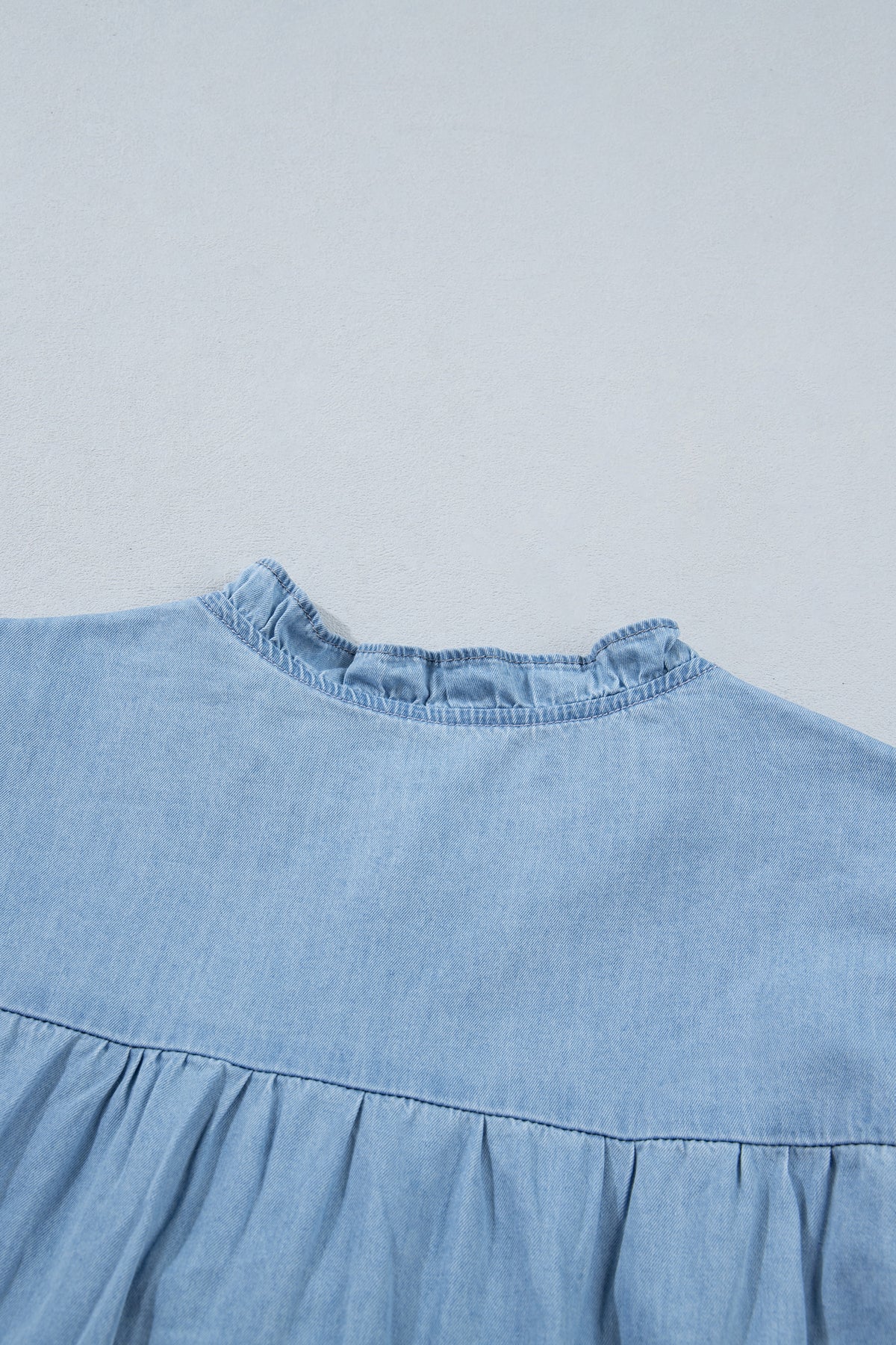 Western Ruffle Long Sleeve  Blouse
