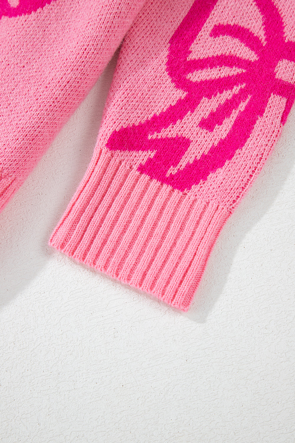 Pink Bow Loose Sweater