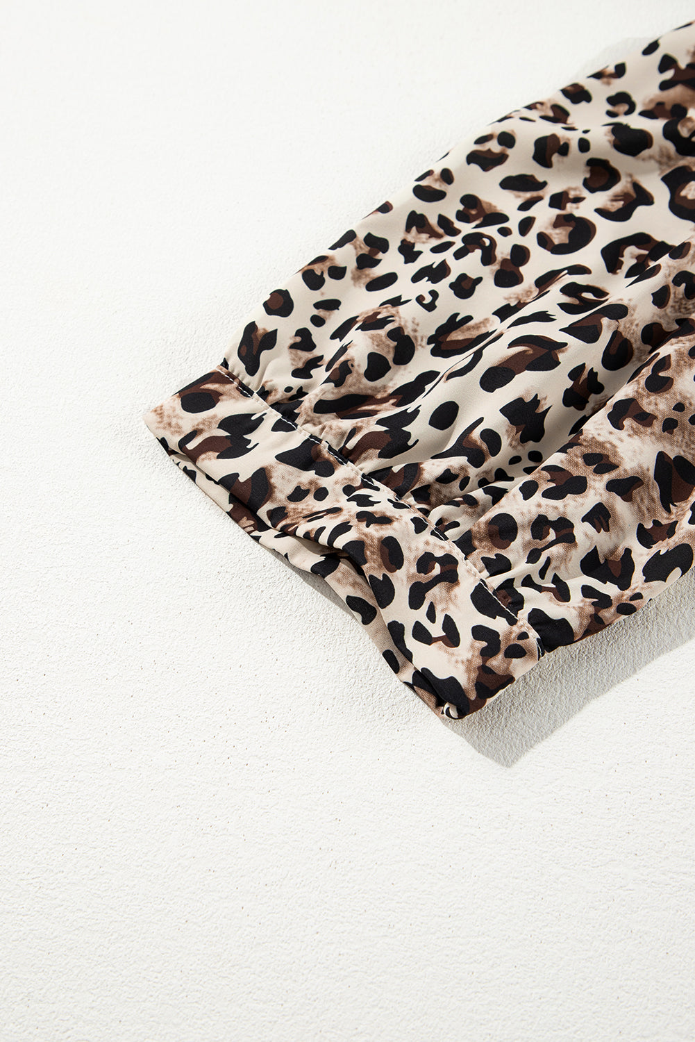 Plus sized Khaki Leopard Print Blouse