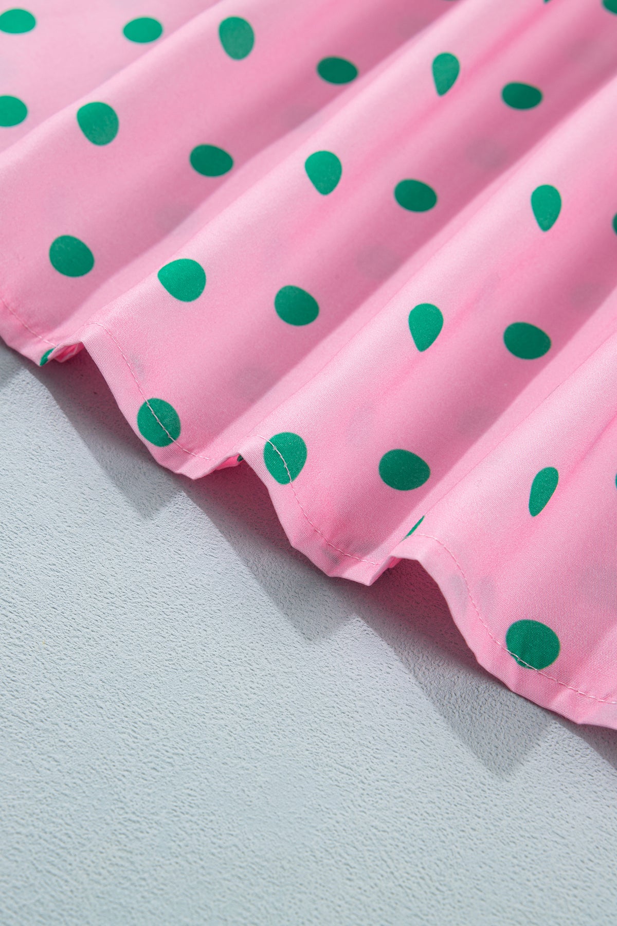 Pink Polka Dot Print Dress