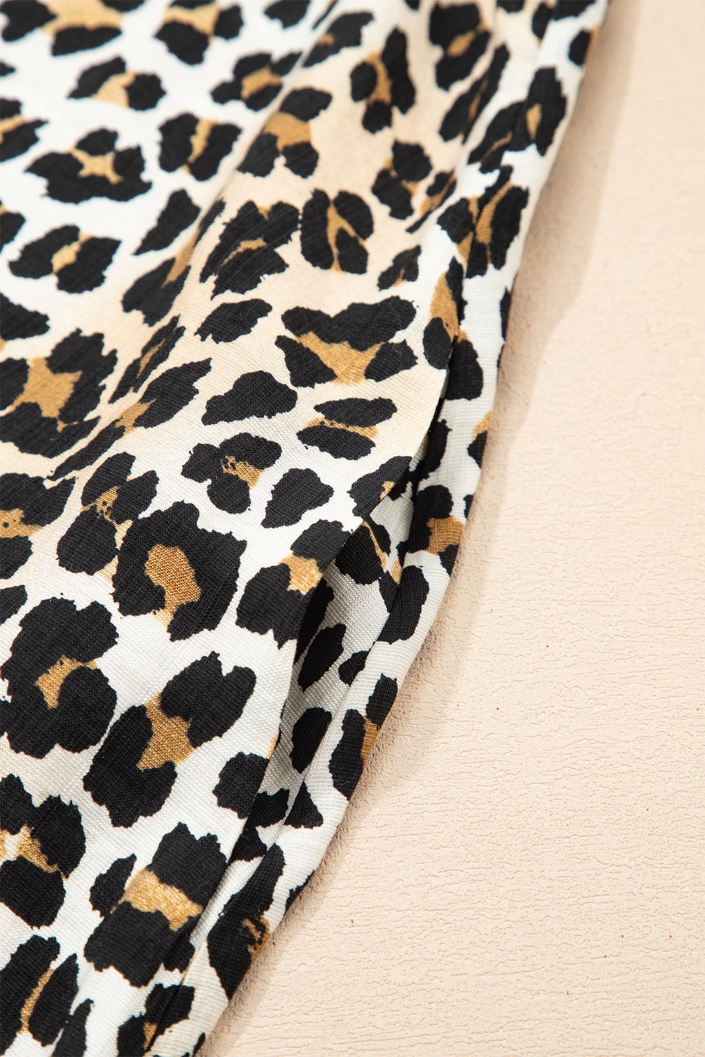 Short Sleeve Loose Leopard Mini Dress with Pockets