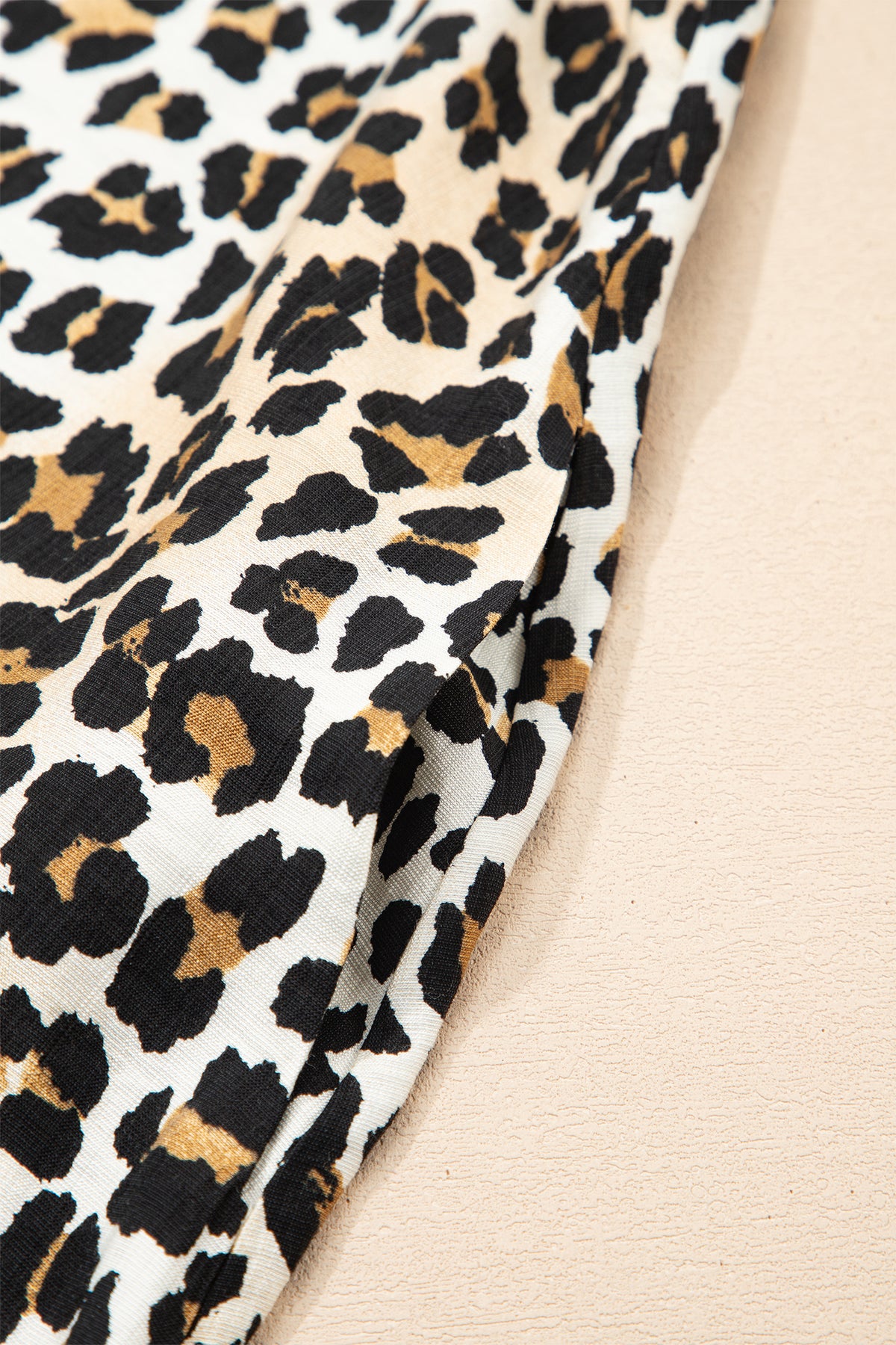 Short Sleeve Loose Leopard Mini Dress with Pockets
