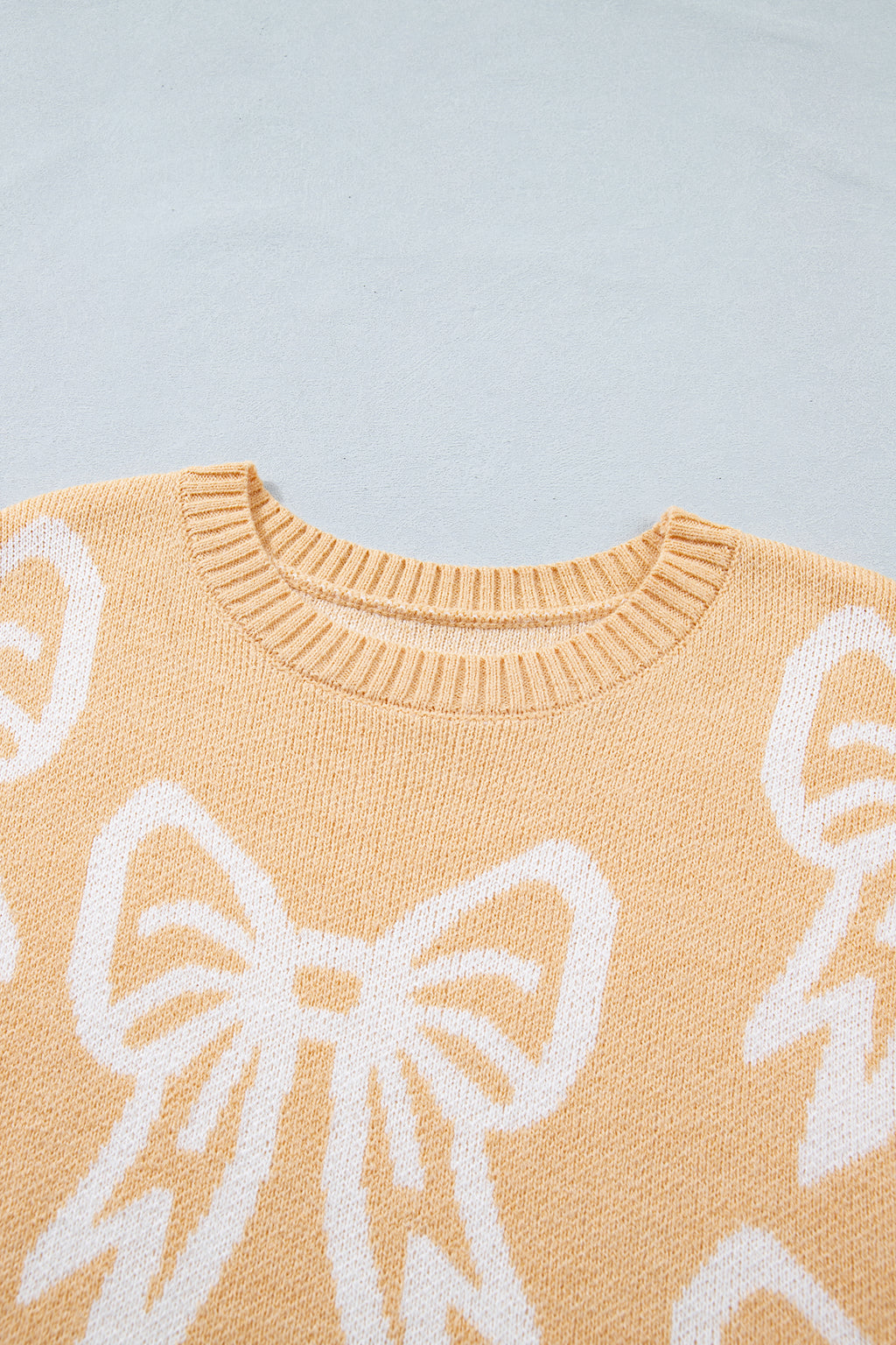 Pink Bow Loose Sweater