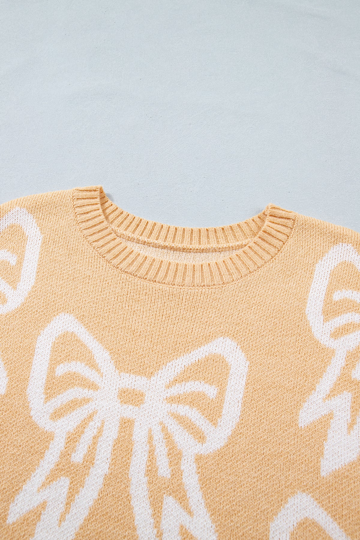 Pink Bow Loose Sweater