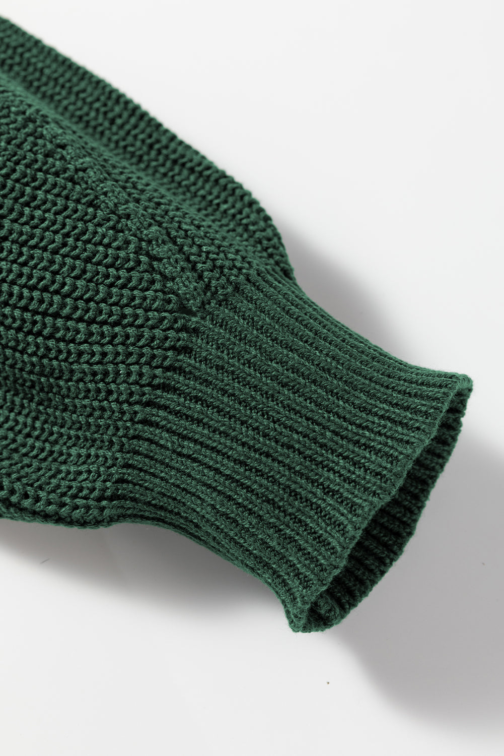 Solid Color Front Seam Drop Shoulder Loose Sweater