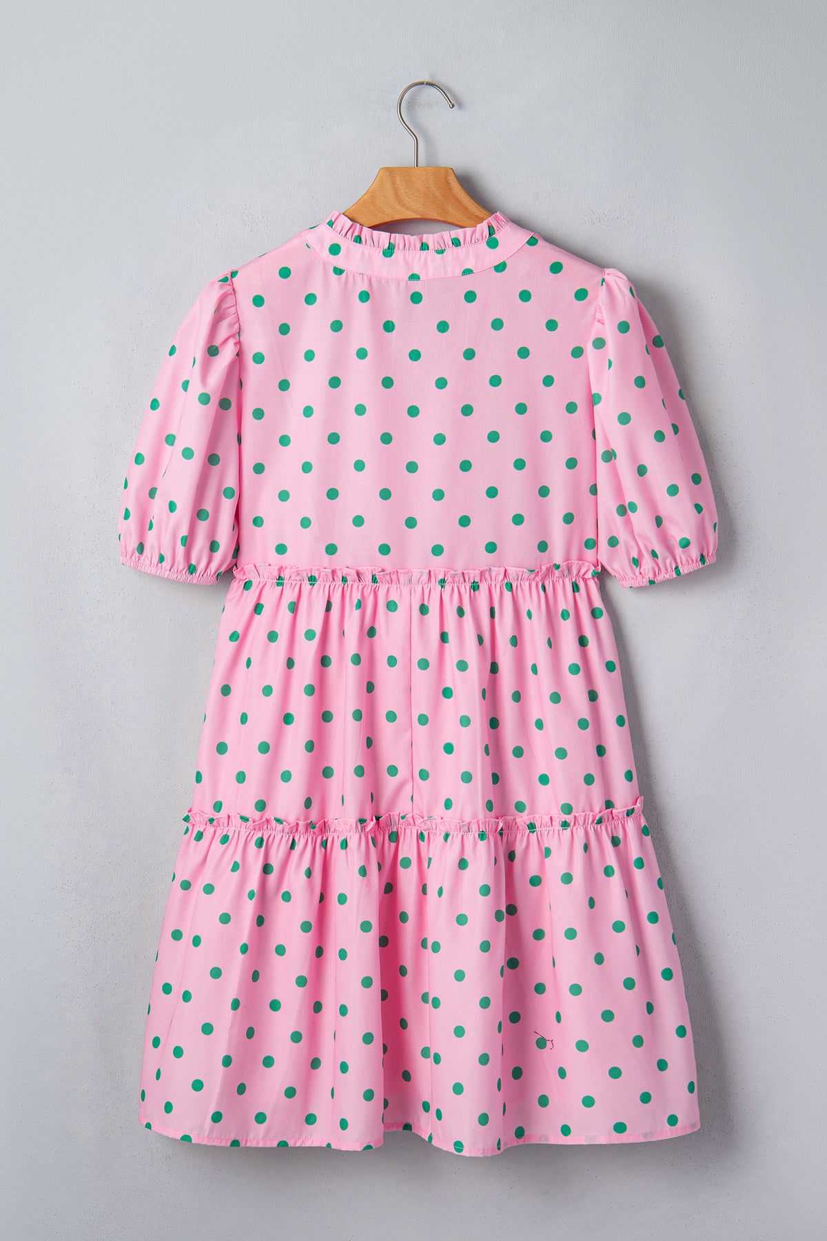 Pink Polka Dot Print Dress