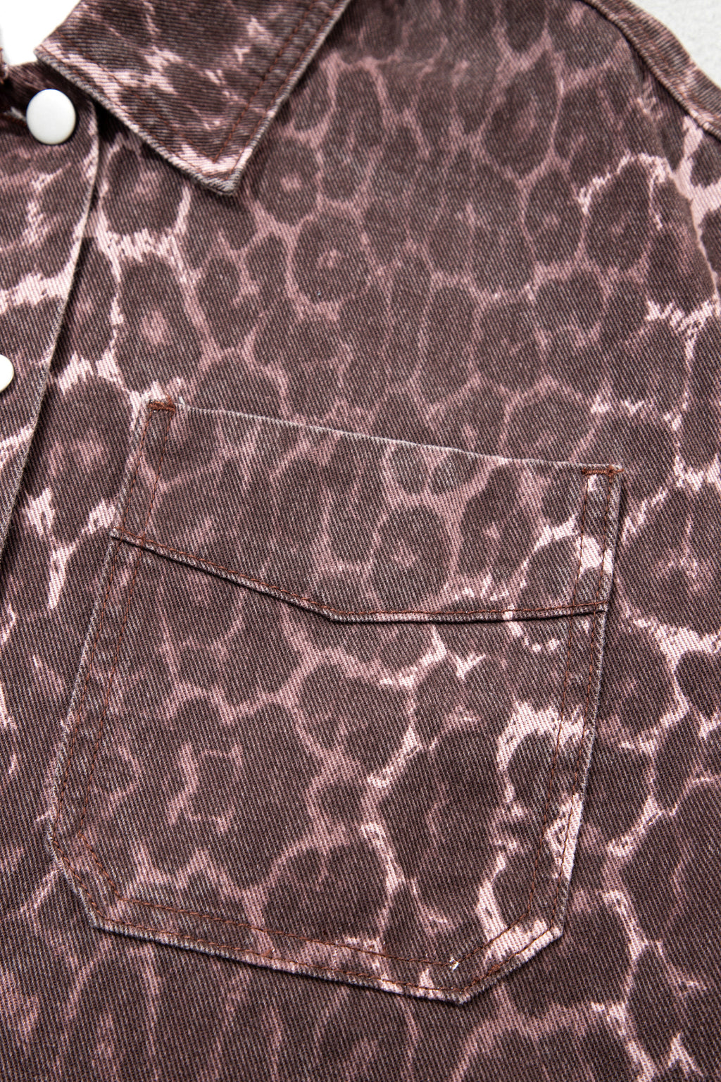 Leopard Print Denim Jacket